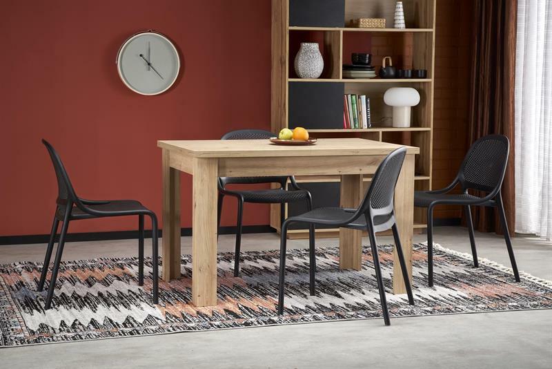 Étkezőasztal Baghira (artisan tölgy + fekete) (4 és 6 fő számára)