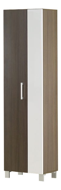 Šatníková skriňa Lars 3 Wenge + biela