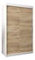 Šatníková skriňa 120 cm Toki (Biela matná + Dub sonoma)