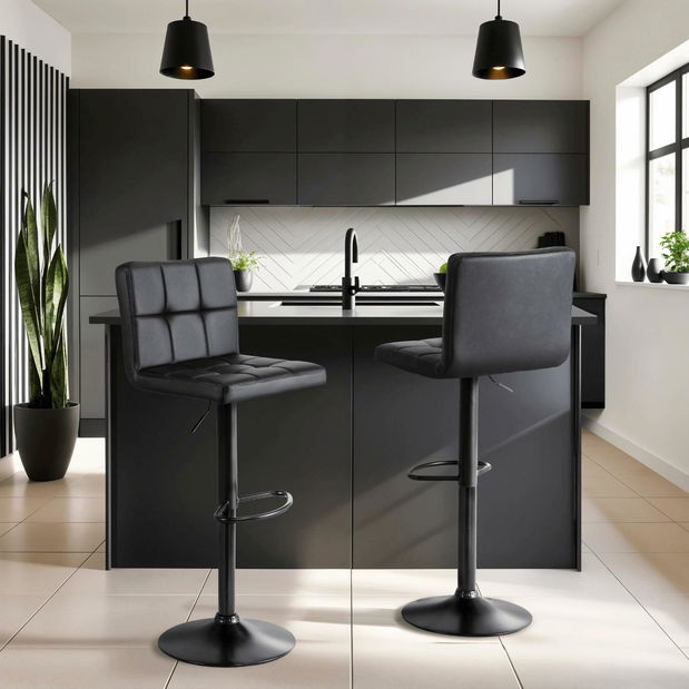 Barska stolica Normativa (crna ekokoža) 