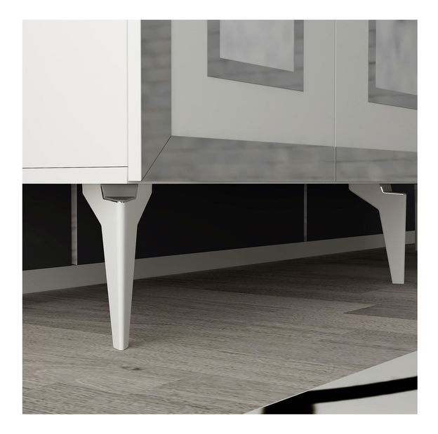 Dulap Pemava 1 (alb + arigintiu) 