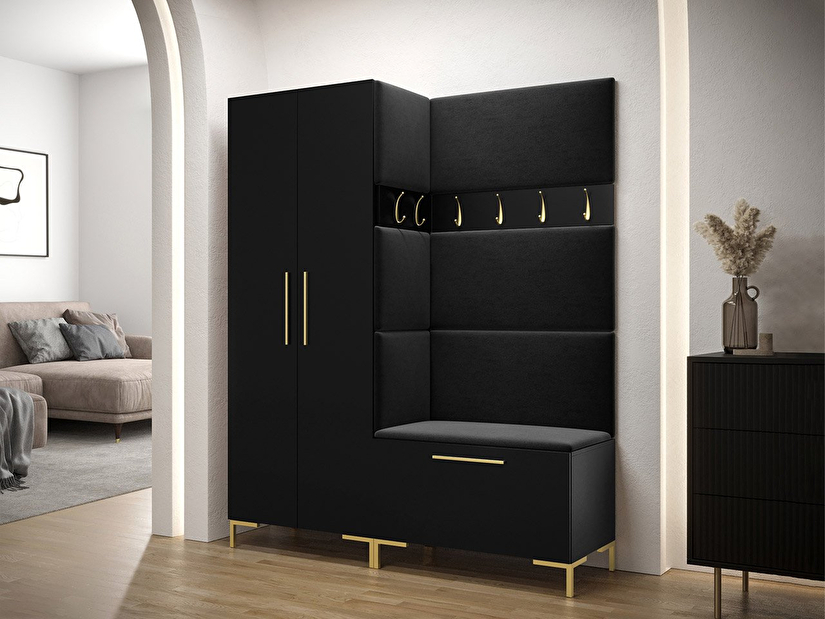 Set mobilier hol I Futura (Negru + Negru)