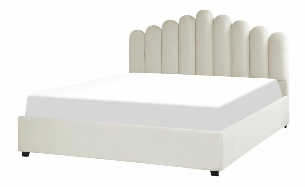 Manželská posteľ 180 cm Valhala (biela) (s roštom a úložným priestorom)