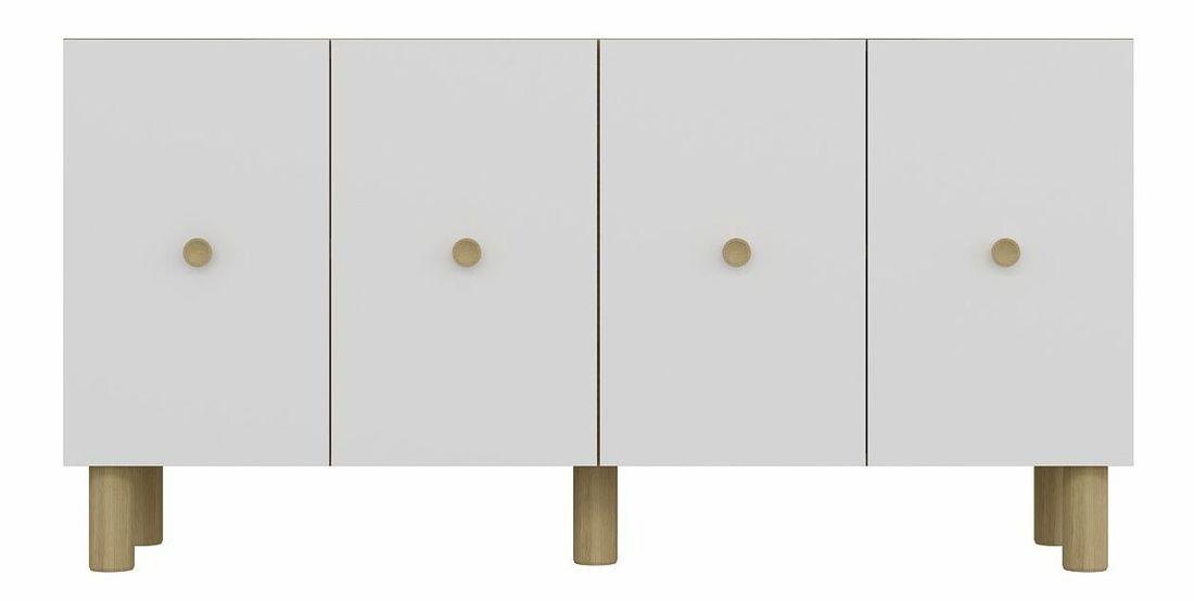 Komoda Moncici K (safirni hrast + bijela)