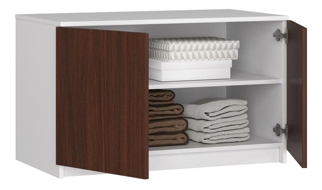 Suprastructură pentru dulap Sashka (Alb + wenge)