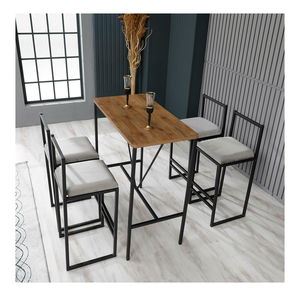 Jedálenský set Nathaniel (krémová + orech + čierna)