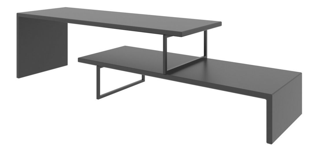 TV asztal/szekrény Ornelia (fekete + antracit)