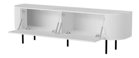 TV szekrény Nerakat (fekete + fekete márvány) 