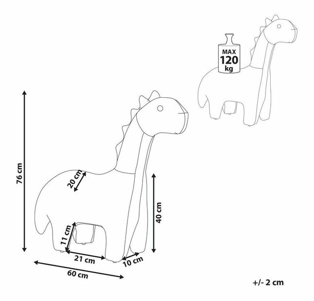Detská stolička Brontos (zelená)