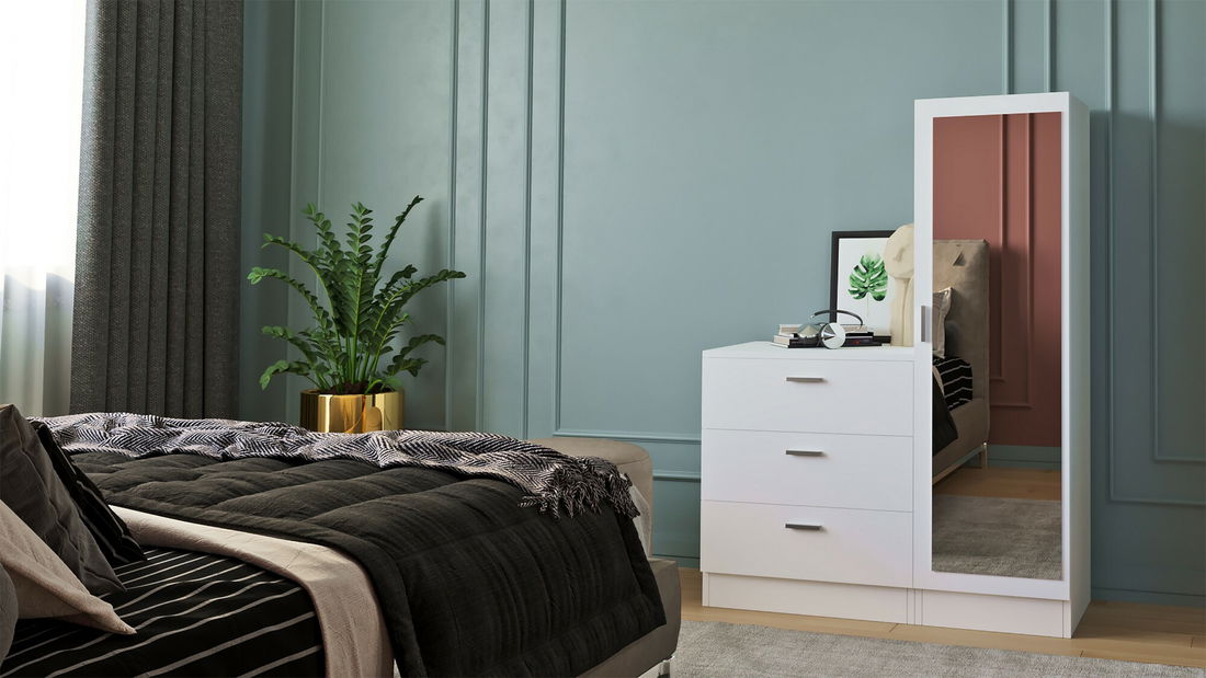 Set mobilier pentru hol Cicci (Alb)