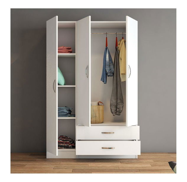 Šatníková skriňa Gerdo 501 (biela) 