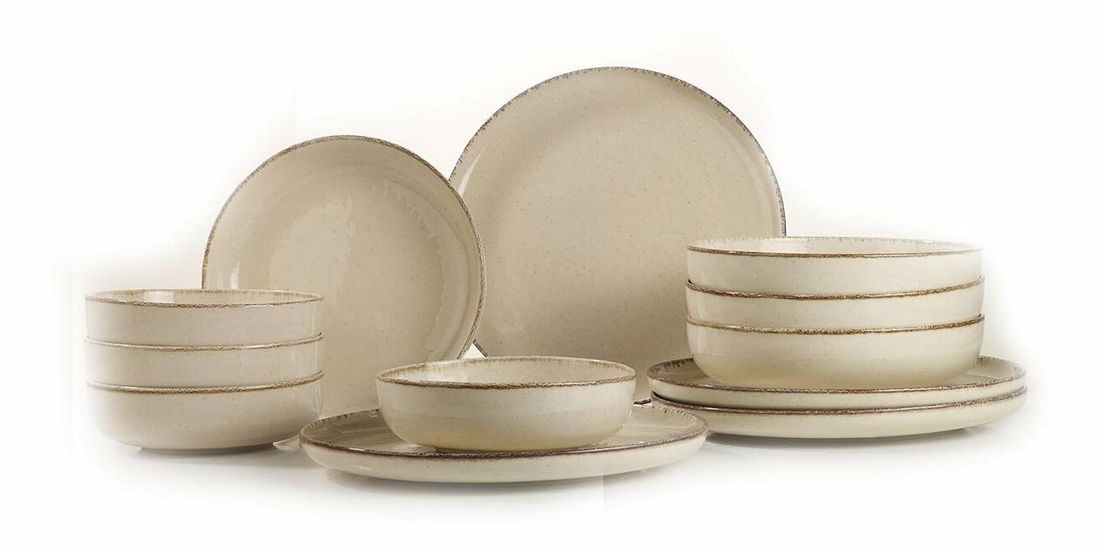 Set mobilier sufragerie (12 buc.) Modvi (crem)