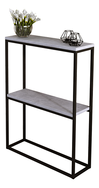 Konzolový stolík Mattel (čierna + betón)