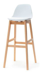 Stolička Evan (biela + buk)