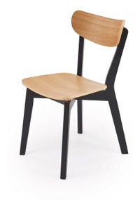 Jedálenská stolička Hamit (čierna + prírodný dub)