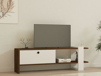 TV asztal/szekrény Dutudo (dió + fehér) 