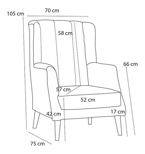 Fotoliu Sorenella (gri + Nuc)