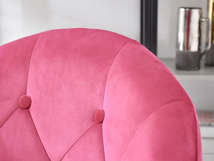 Kreslo Lush 3 (ružová + chrómová)