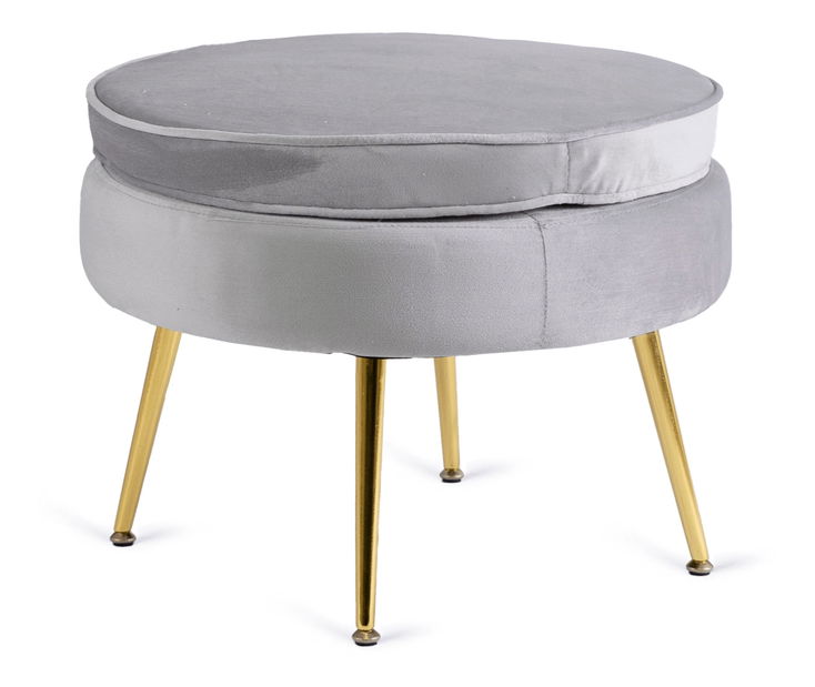 Kreslo Guarida (sivá) (s taburetkou)