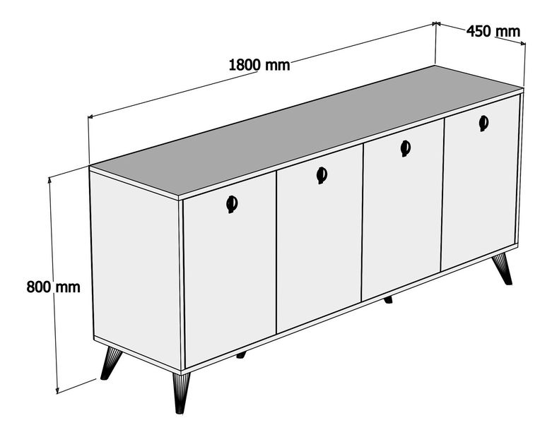 Ormarić Esmeralda (orah + bijela)