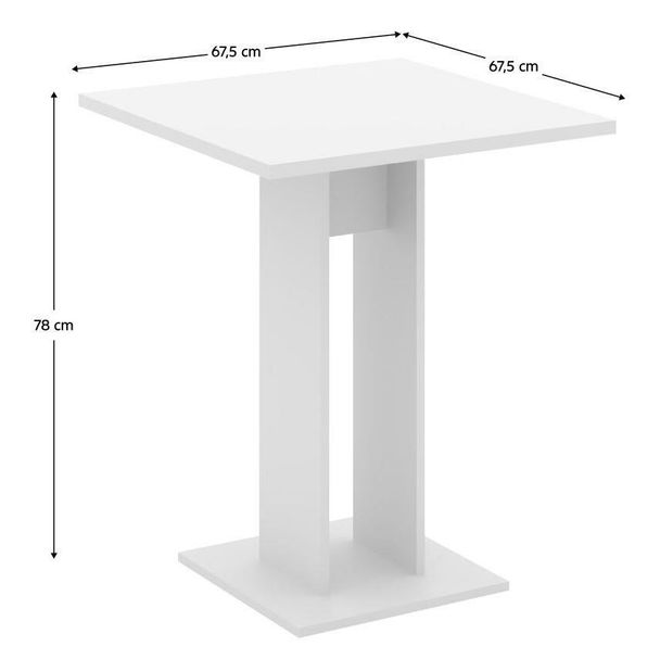 Masă de sufragerie Evoreta ( alb) (pentru 2 persoane)