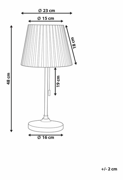 Stolná lampa Trysnica (mosadzná) 