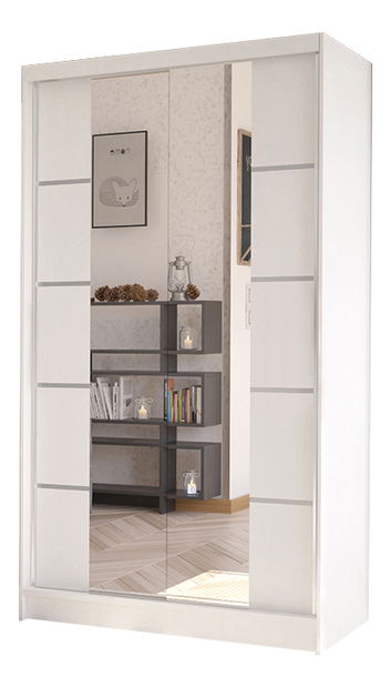 Ormar za garderobu Delana V (bijela)