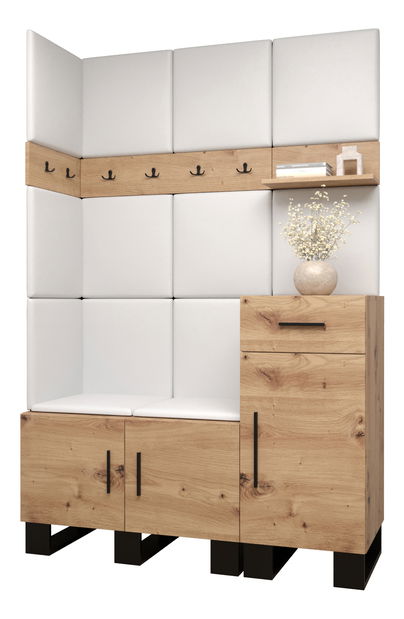 Set za predsoblje Amanda 10 (hrast artisan + bijela)