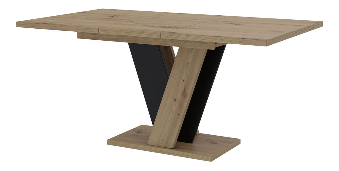 Jedálenský stôl Venag (artisan + čierna) (pre 4 až 6 osôb)