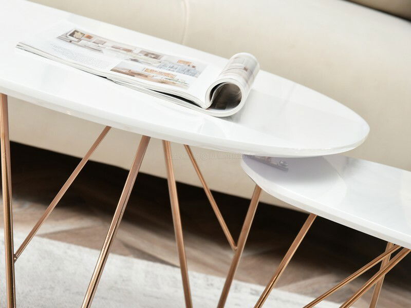 Stolić za kavu Rave Zest Xl (bijela + bakar)