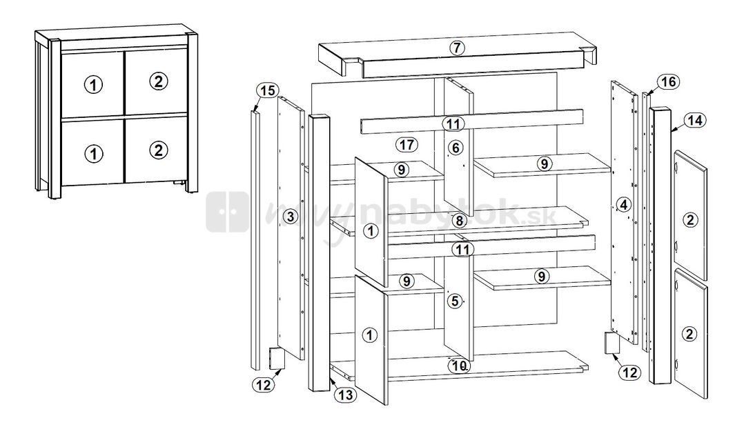 Skrinka BRW August KOM4D