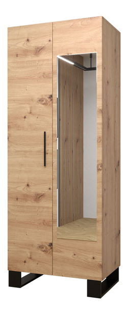 Set mobilier pentru hol Amanda 16 (Stejar artisan + gri închis)