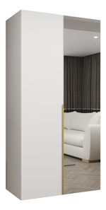 Ormar za garderobu 100 cm Alice 2 (bijela + zlatna)
