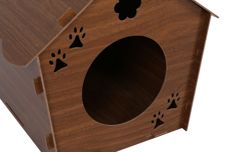 Drevený domček pre mačky Habiba (orech)