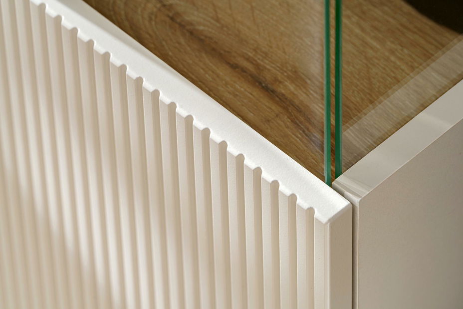 Vitrína Catalis WSN (dub vikingský + kašmír) (s osvetlením)