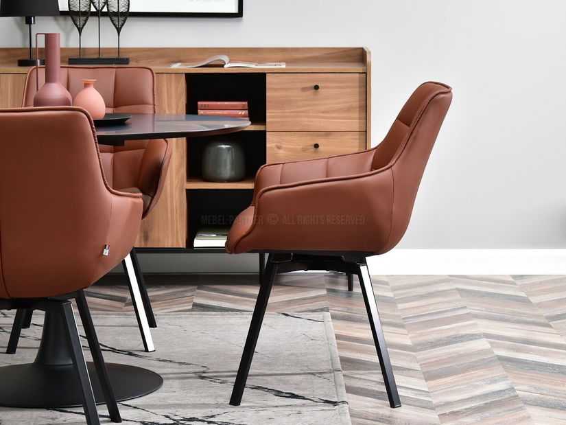 Stolička Aranbura (hnedá + čierna)