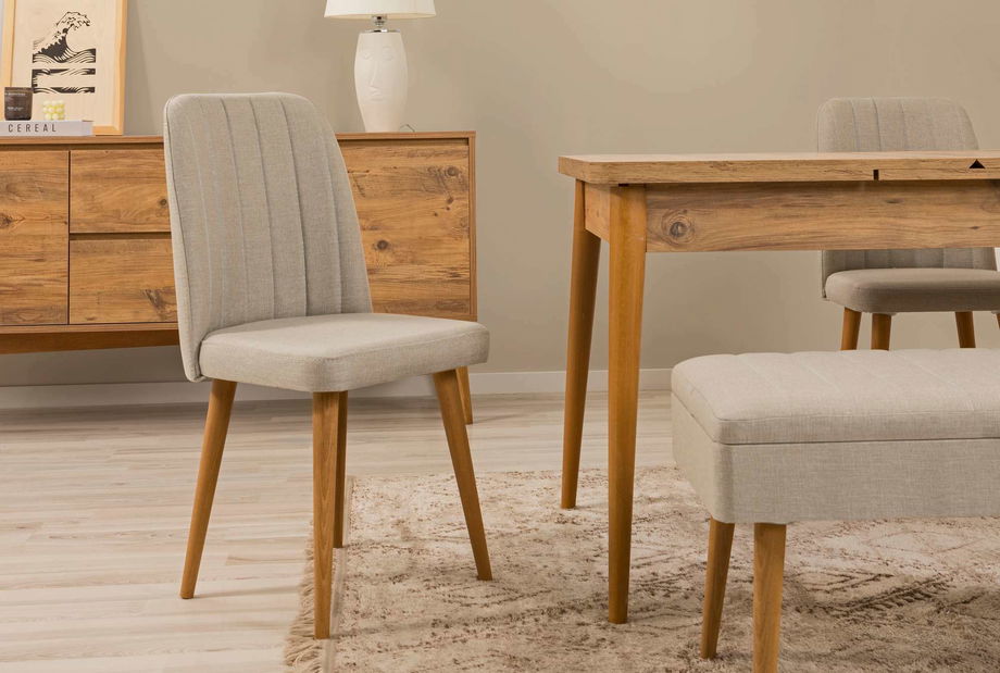 Blagovaonska stolica Vineya S (orah + tamnoplava)