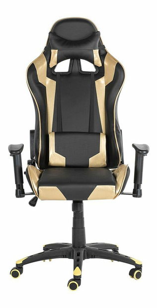 Scaun de birou Kite (negru + auriu)