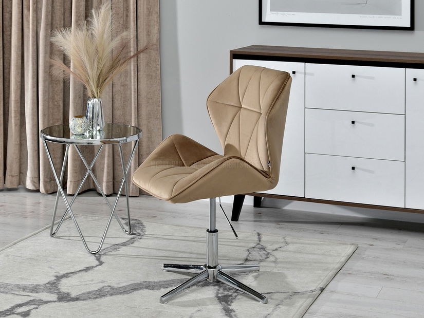 Fotelja Velma S (bež + krom)