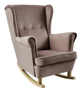 Hojdacie kreslo ušiak Trasmitirle (ružová + buk) 