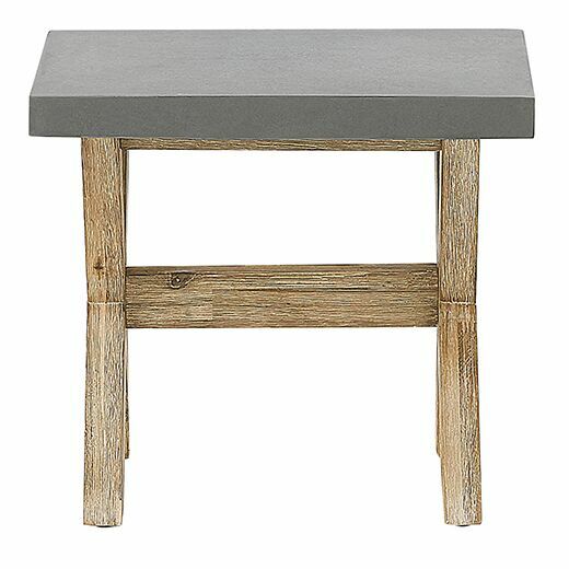 Set pentru grădină OLIBIA (gri) (cu băncuțe și scaune) (pentru 8 persoane)