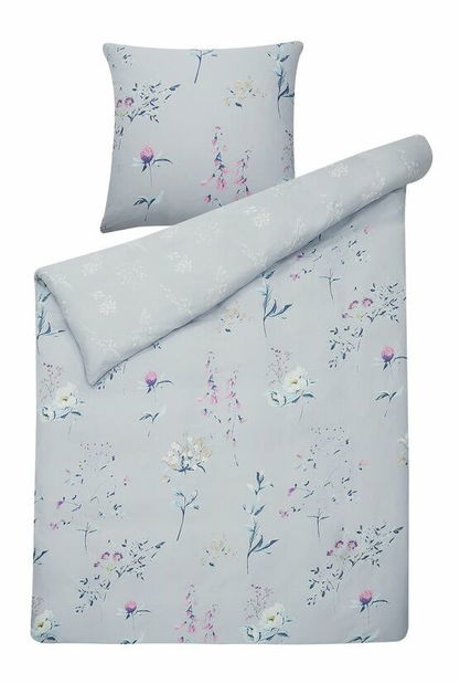 Lenjerie pat 135 x 200 cm Ernest (albastru) (complet cu fețe de pernă)