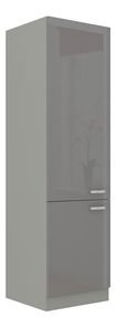 Skrinka vysoká Milo  60 DK-210 2F (sivá + sivý lesk)