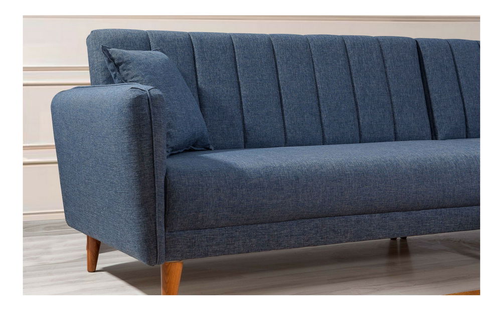 Rohová sedacia súprava Adrie (P) (Tmavá modrá)