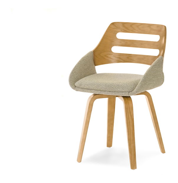 Scaun Theo K (bej + stejar)