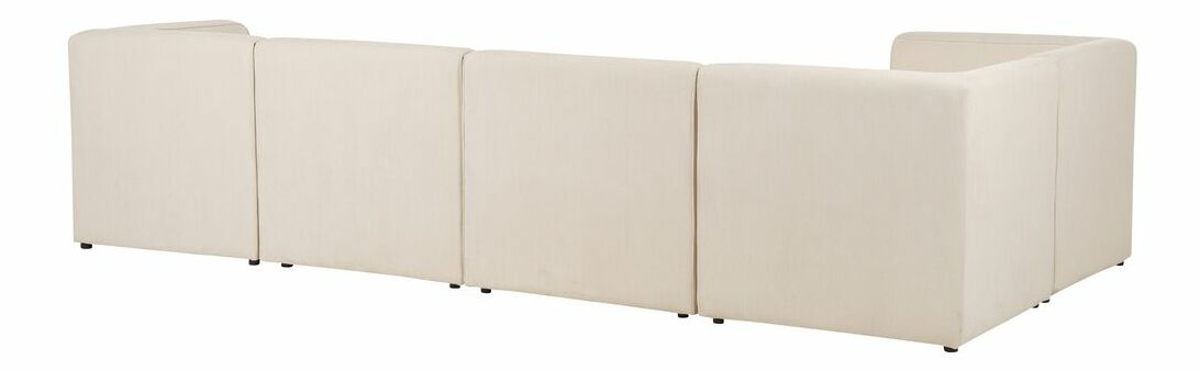 Rohová sedacia súprava s taburetkou Lemia (piesková) (P)