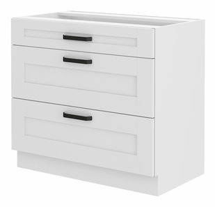 Dolná kuchynská skrinka Lucid 80 D 3S BB (biela + biela)