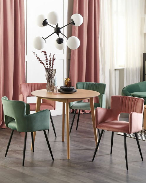 Set 2 ks jedálenských stoličiek Shelba (ružová) 