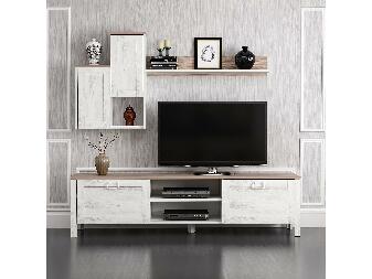 Mobilier living Vapiso (alb + stejar) 