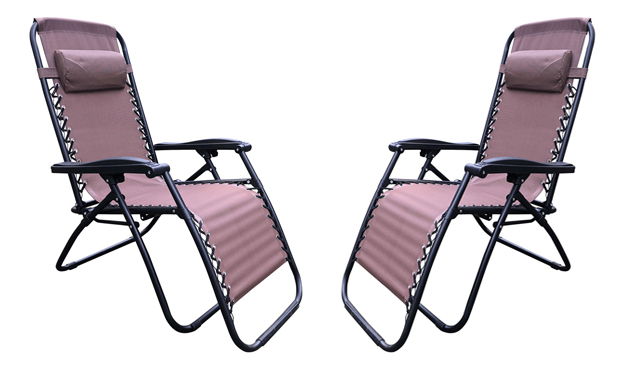 Scaun reglabil de grădină (2 buc.) Gerry (maro) *resigilate